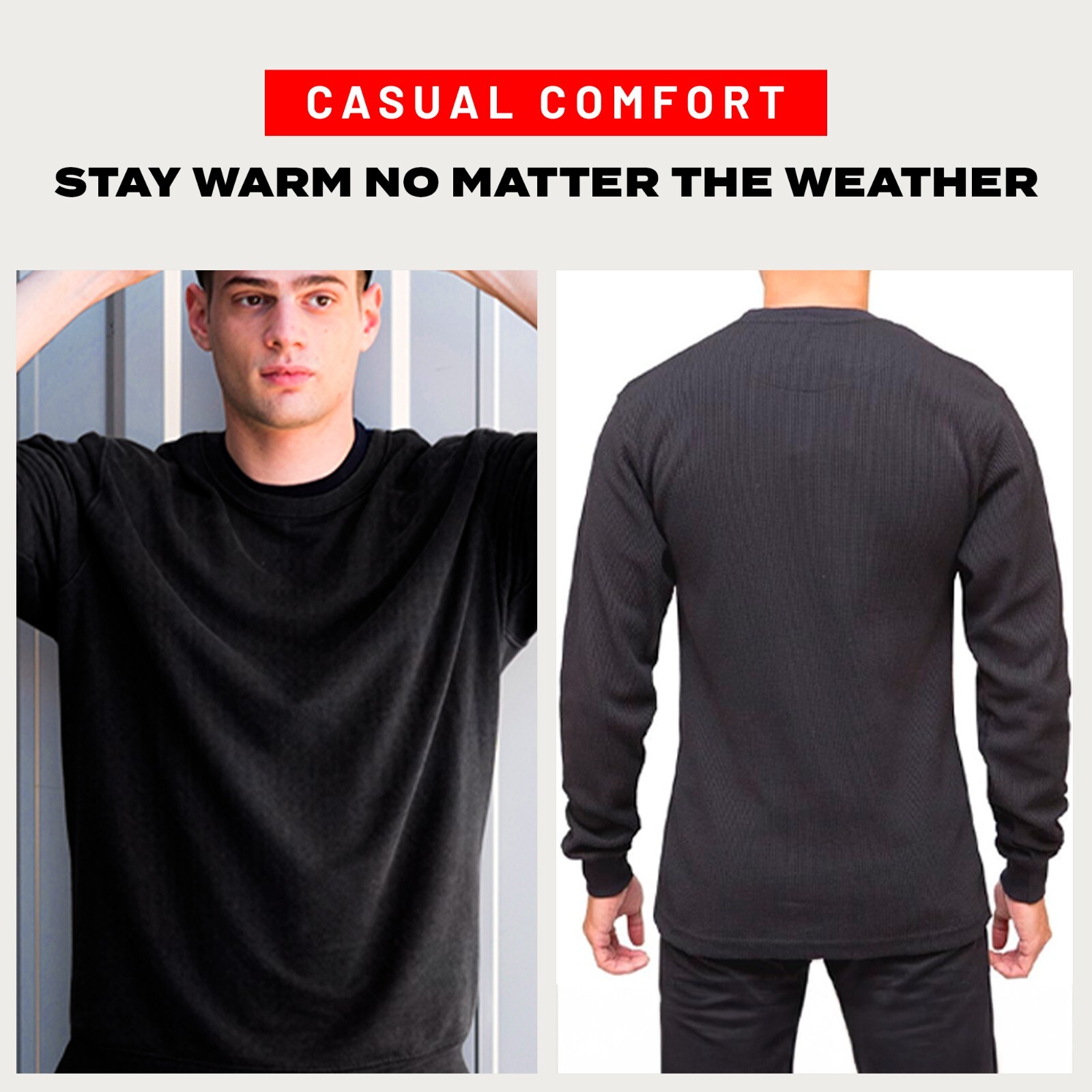 Access Men's Heavyweight Long Sleeve Thermal Crew Neck Top gallery