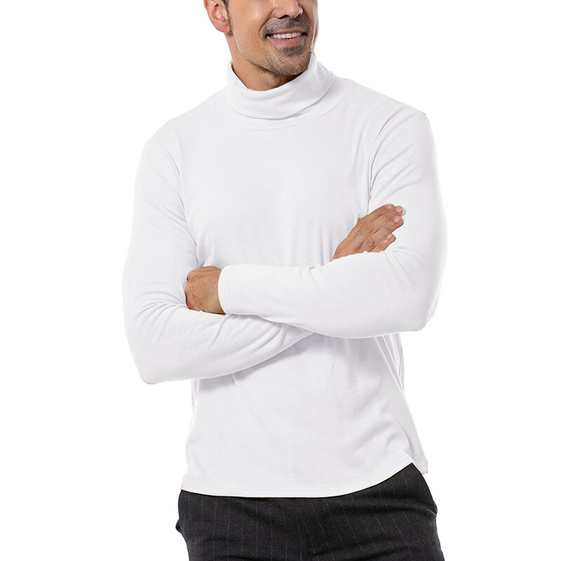 Mens Turtleneck Pullover Long Sleeve Jumper Top Warm Casual Slim T-Shirt Thermal gallery