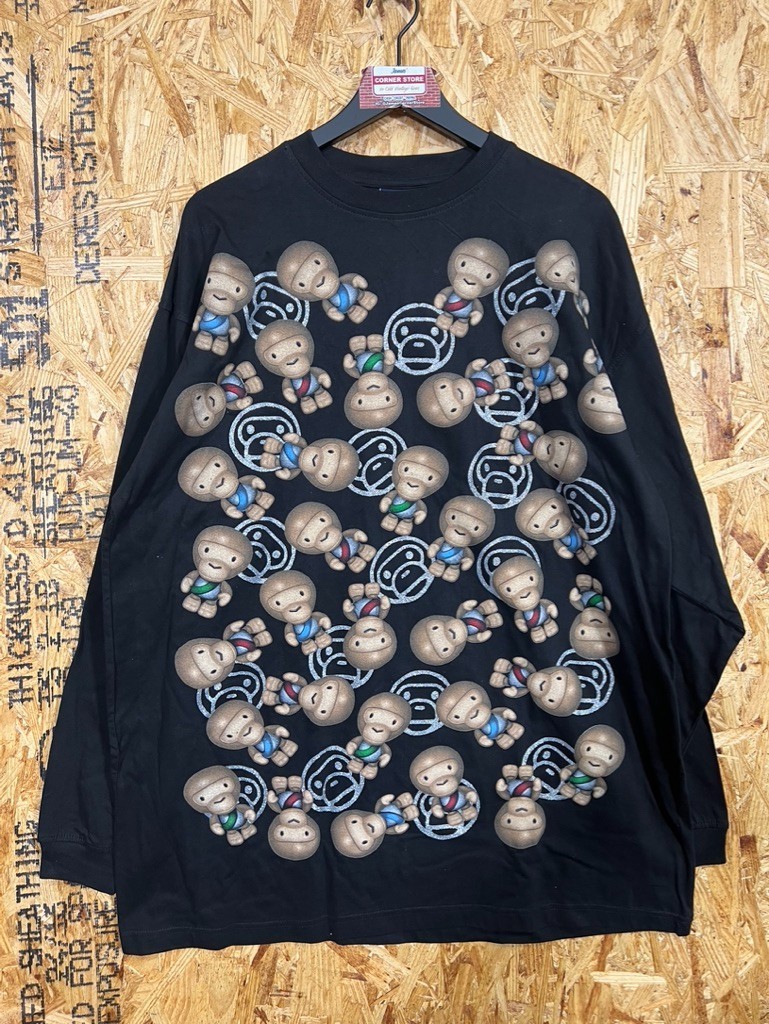 Vintage Five Elementz Glitter Monkey Long Sleeve Shirt Graphic Adult XXL Y2K AOP
