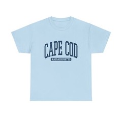 Cape Cod Massachusetts Souvenir Beach Classic, Vintage T-Shirt Light Blue