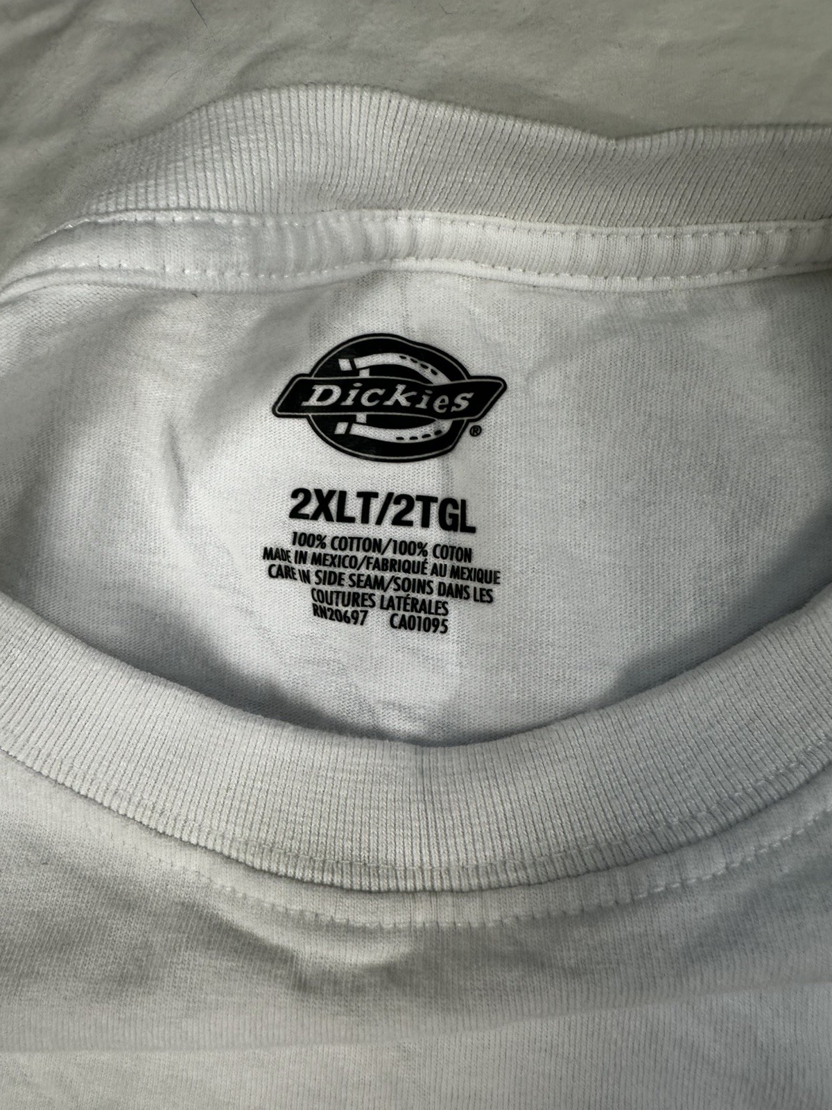 Dickies white Pocket Logo Men's 2 XL Jersey Cotton Short-Sleeved T-Shirt gallery