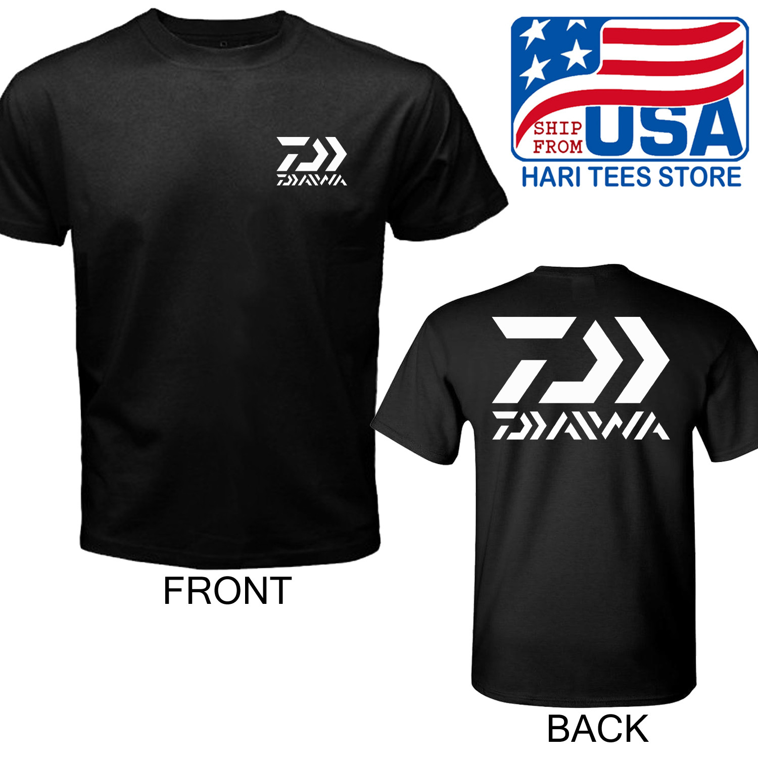 Daiwa Fishing Logo Men's Black T-shirt Size S to 5XL gallery