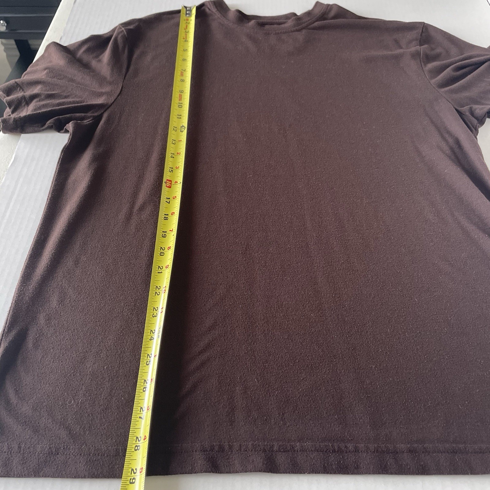 Haggar Men’s Large Brown Crew Neck T-Shirt Short Sleeve Soft gallery