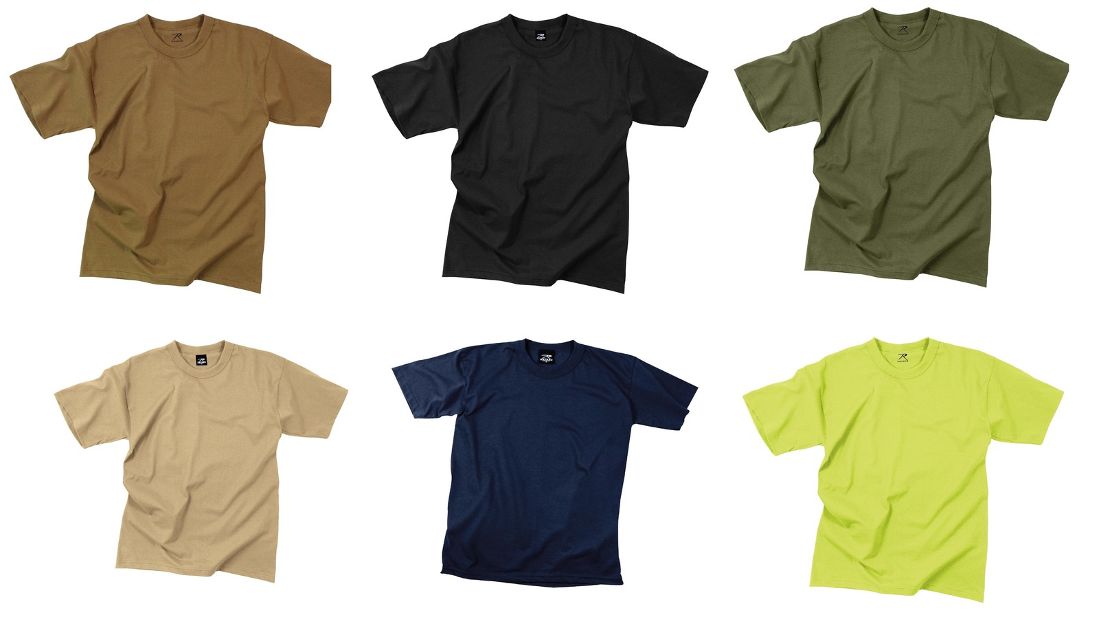 Polyester Cotton Blend Military Solid Color T-Shirts Tees Tee Shirts gallery