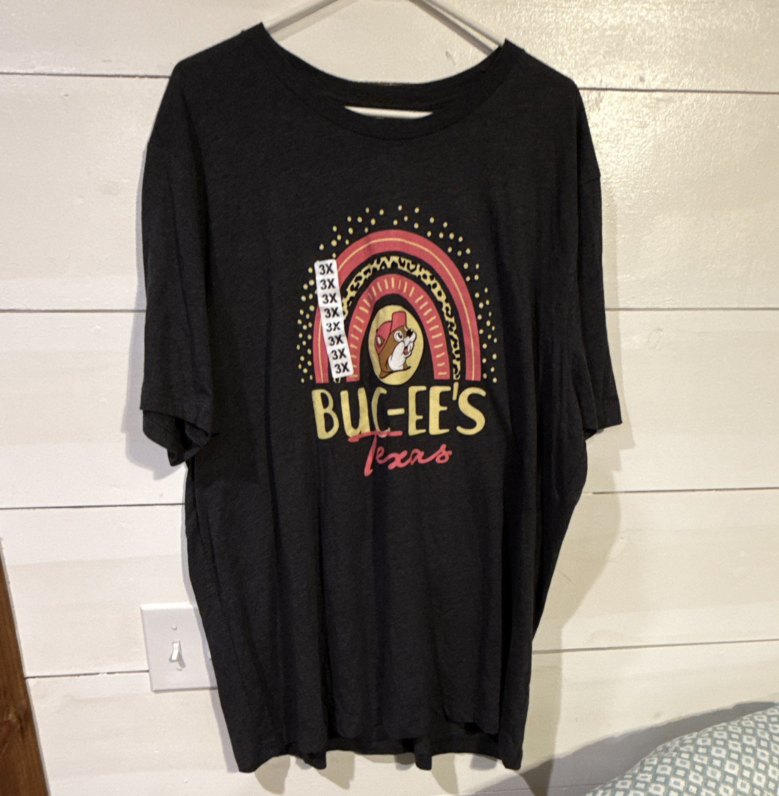 Buc-ee’s Men’s 3XL Black Texas Logo Graphic Print Short Sleeve Crew Neck Tee