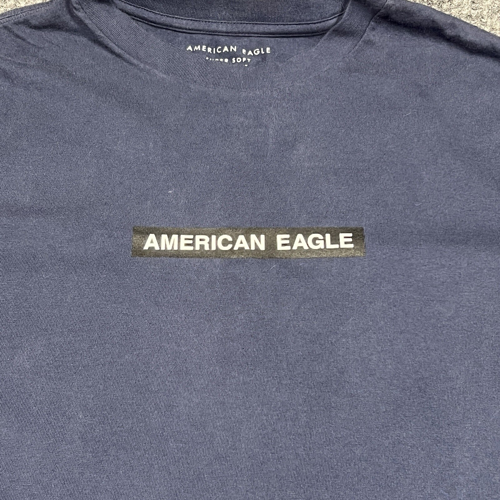 American Eagle T-Shirt Mens XL Super Soft Standard Fit Blue Pullover Top Cotton gallery