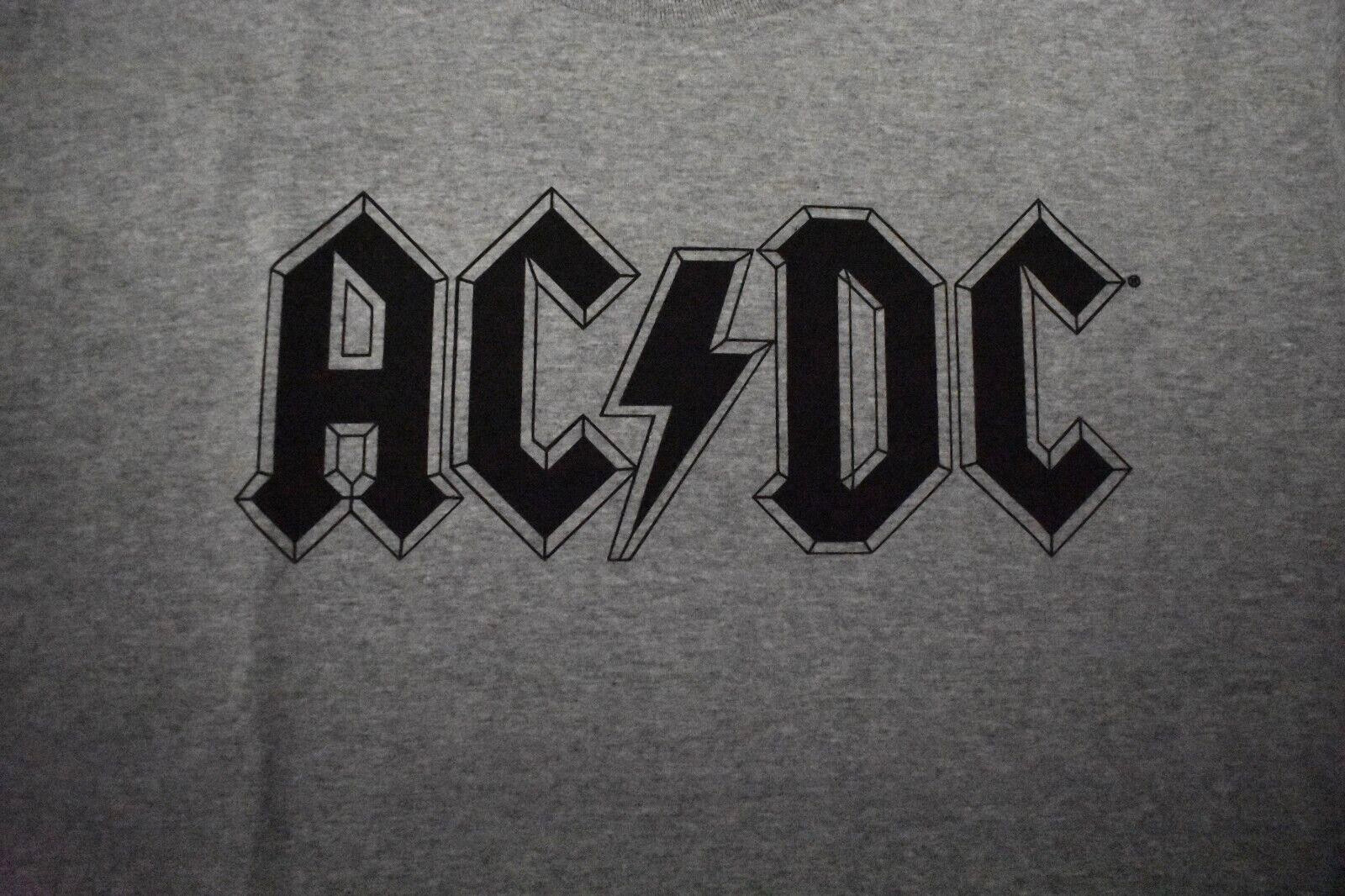 AC/DC Mens AC/DC Gray Classic Logo Shirt Large New In Package gallery