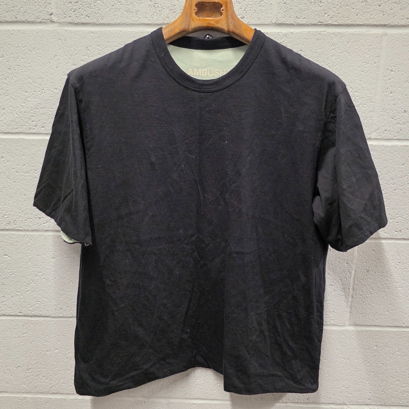Ambush Mint Black Reversible Short Sleeve Cotton T-Shirt Mens 23x28 L 2 gallery