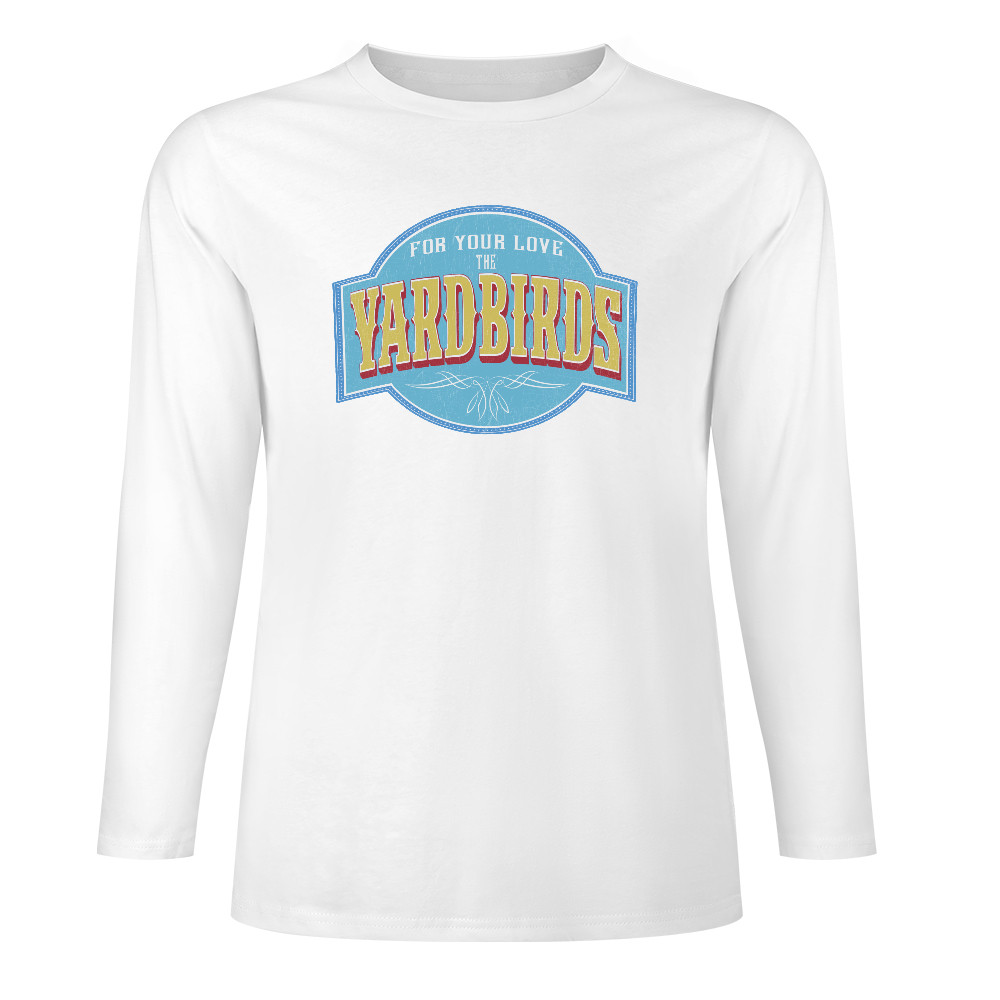 YARDBIRDS blue T SHIRT new all Sizes S M Lg XL XXL 60s rock LONG SLEEVE