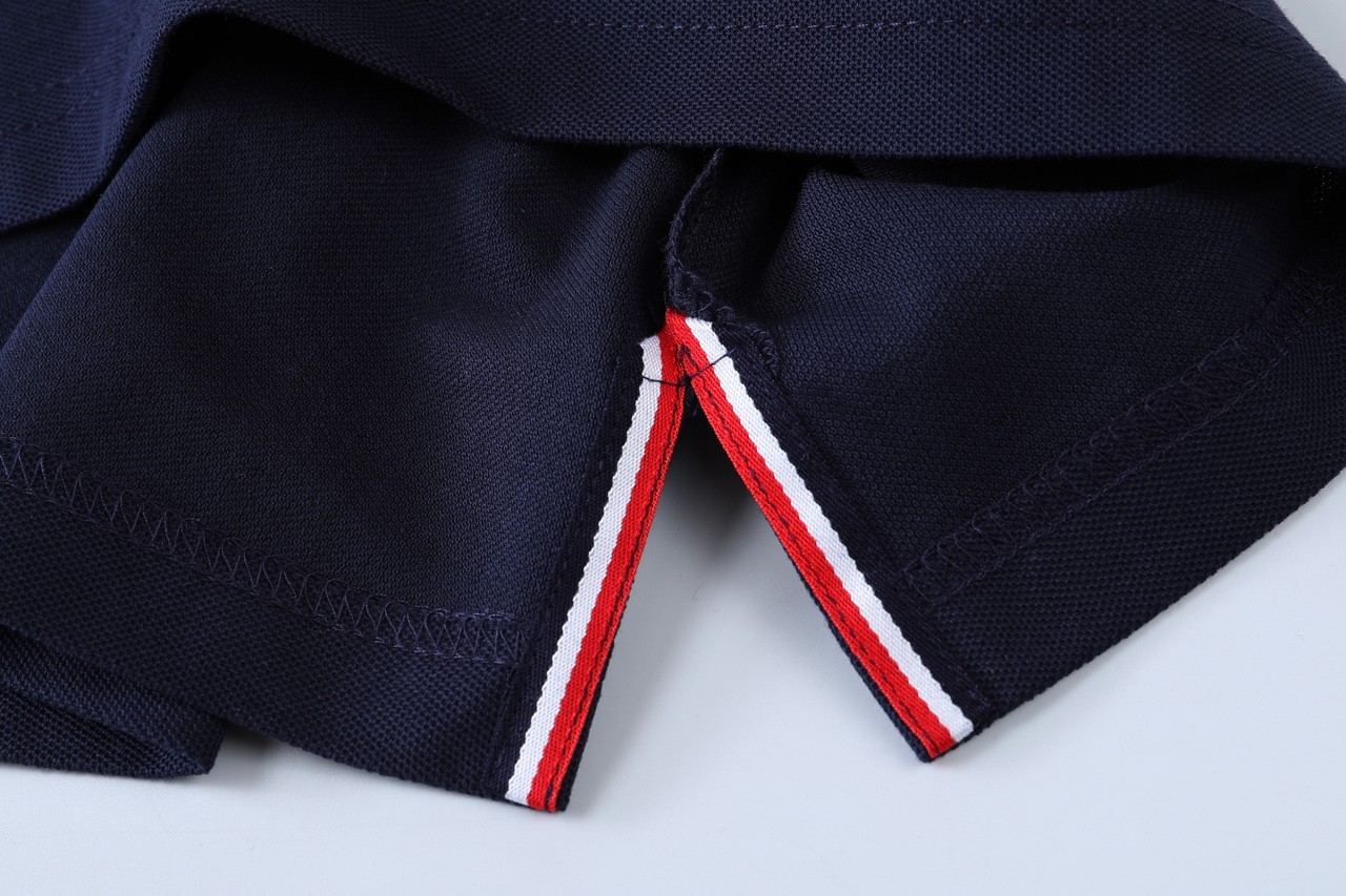 Moncler Dark Blue Color-Block Polo Shirt XL gallery