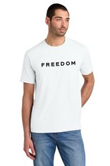 4X-LARGE Freedom White Tri-Blend T- Shirt Charlie Kirk Unisex