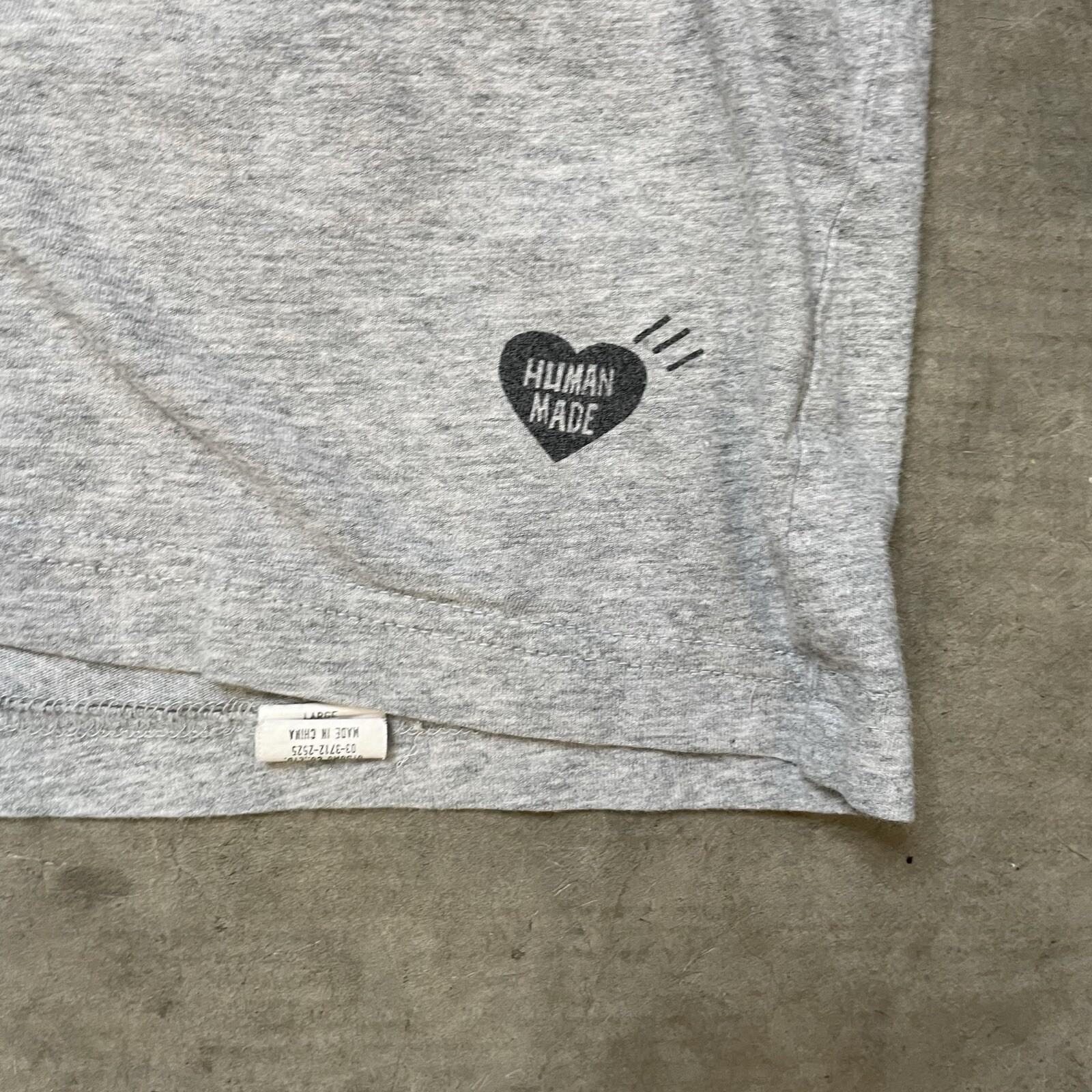 Human Made Shirt Large Nigo Heart Logo Plain Basic Grey Streetwear Tee gallery