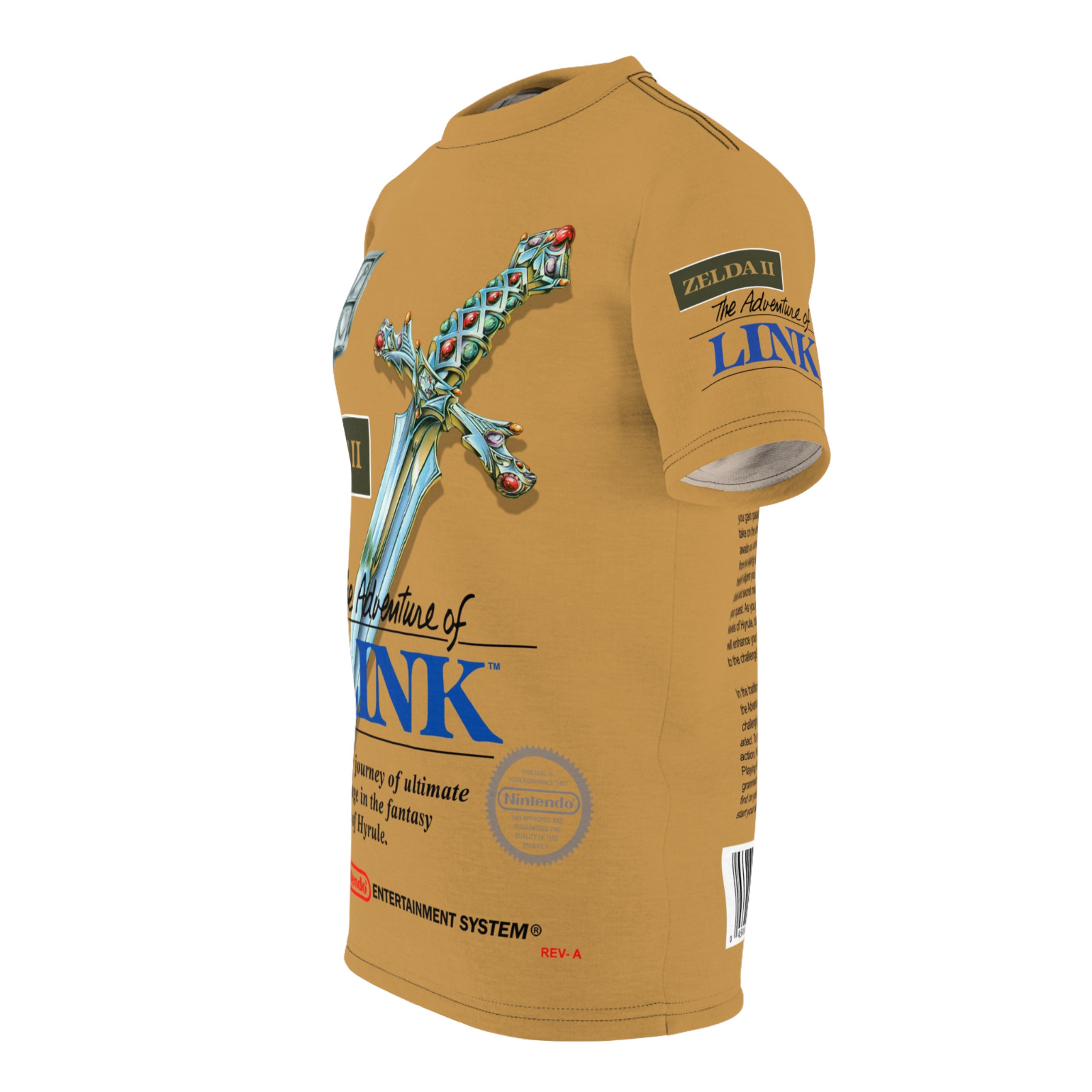 Zelda II: The Adventure of Link 1998 NES Retro Nintendo Video Game Cover T-Shirt gallery
