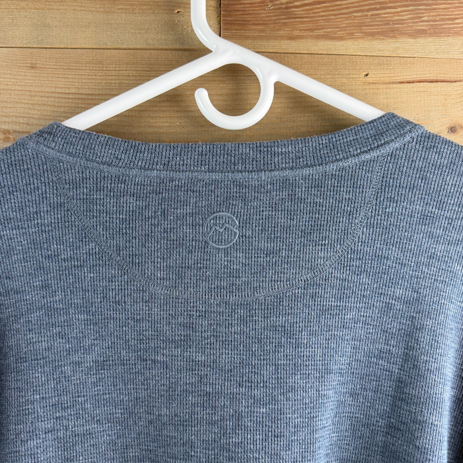 Magellan Mens Shirt Classic Fit Long Sleeve Waffle Knit Layer Outdoor Blue 3XL gallery
