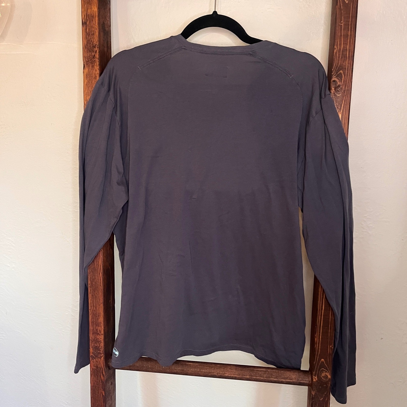 Janji Groundwork Long Sleeve Running Shirt Gray Supima Cotton Blend Mens Large gallery