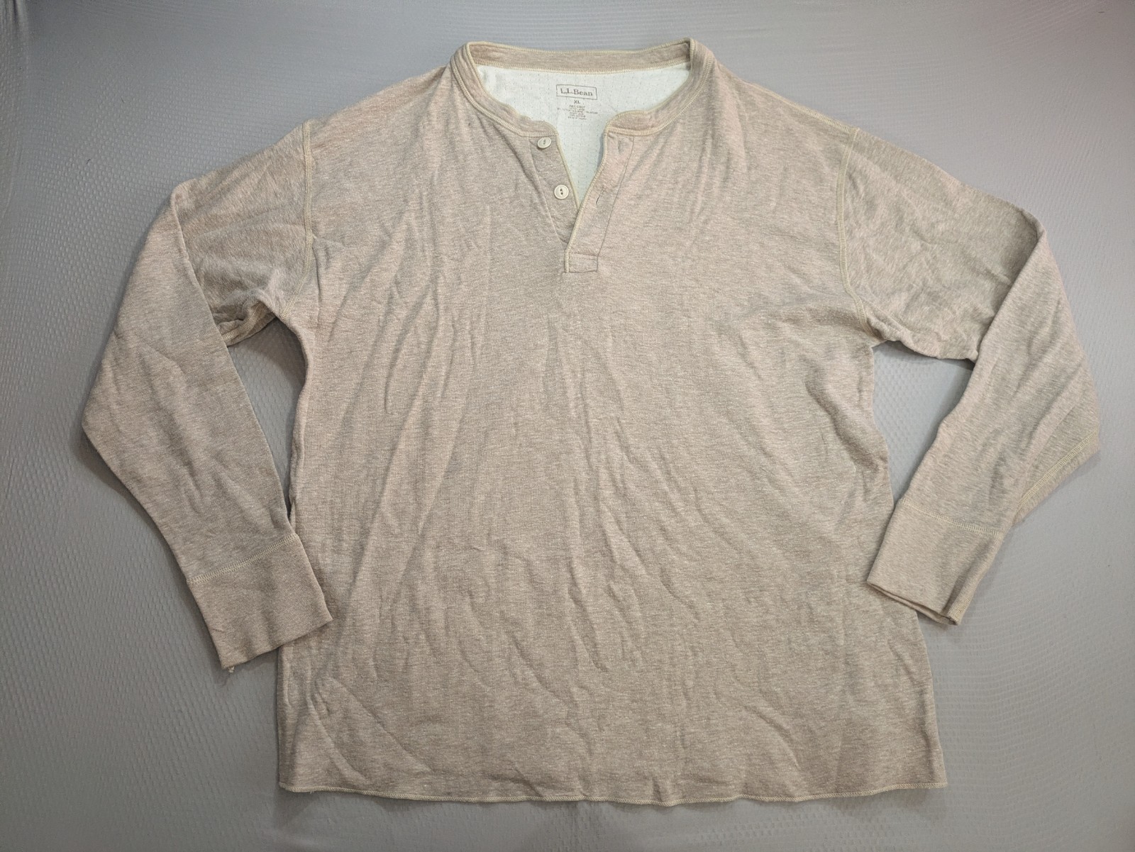 L.L. Bean Henley Shirt Mens Size XL River Driver Cotton Wool Nylon Canada 02037 gallery