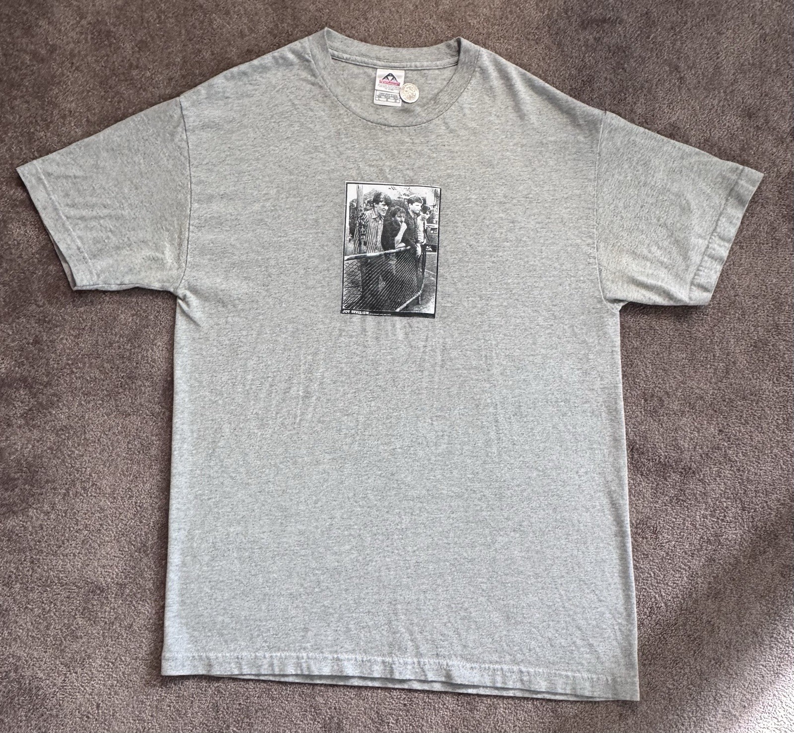 VTG Joy Division Band Photo T-Shirt Sz L Gray Alstyle Y2K 90s Post-Punk