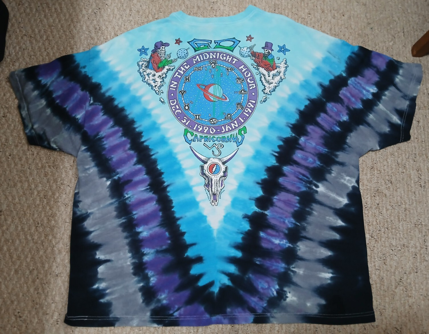 Original Vtg 1995 Grateful Dead CAPRICORN IN THE MIDNIGHT HOUR T-Shirt Size 4XL gallery