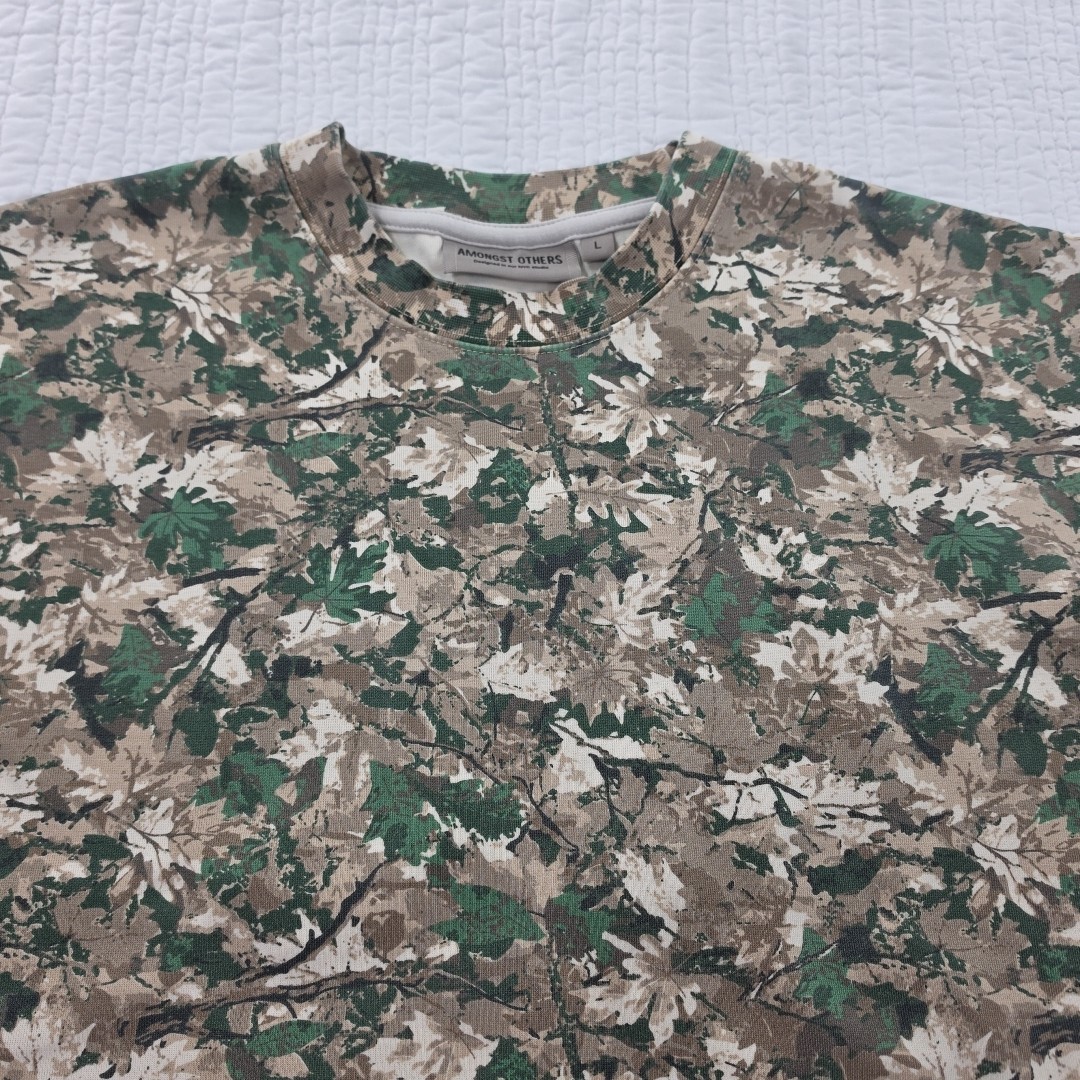 Amongst Others Camo Shirt Mens L Large Green Boxy Drop Shoulder Oversized gallery