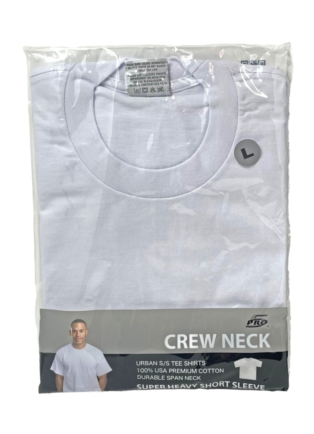 WHITE Pro5 Heavy Duty Crew Neck Men's T Shirt Short Sleeve 100% Cotton M-XXL gallery