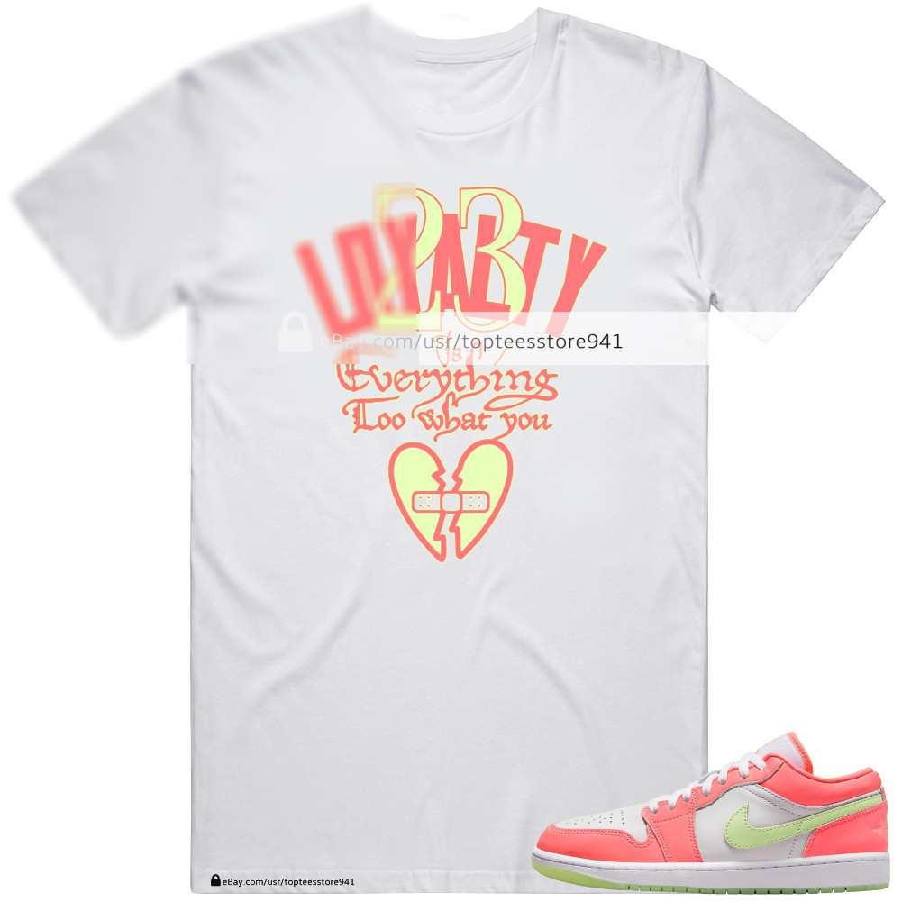 White T-Shirt To Match Air Jordan 1 Low SE Lava Glow gallery