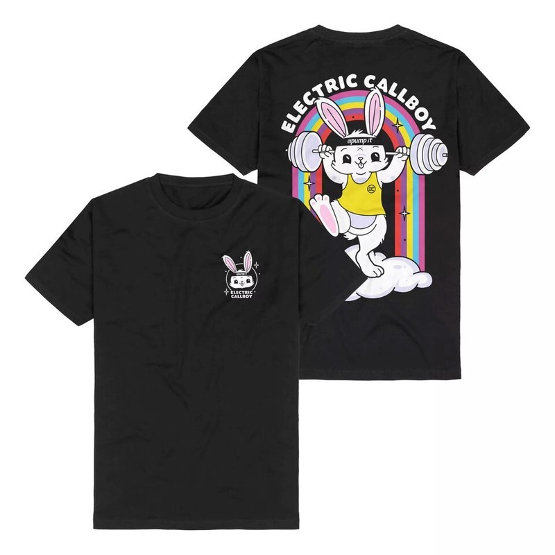 NEW ELECTRIC CALLBOY – Pump It Bunny Black All Size Unisex T-Shirt OM194
