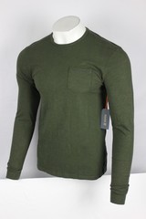 Roark Men’s Well Worn Midweight Pocket Tee Long Sleeve Shirt S Small Green