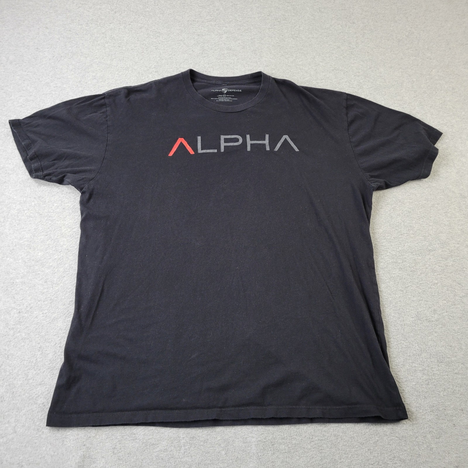 Alpha Shirt Mens 2XL XXL Black Graphic Print Short Sleeve gallery