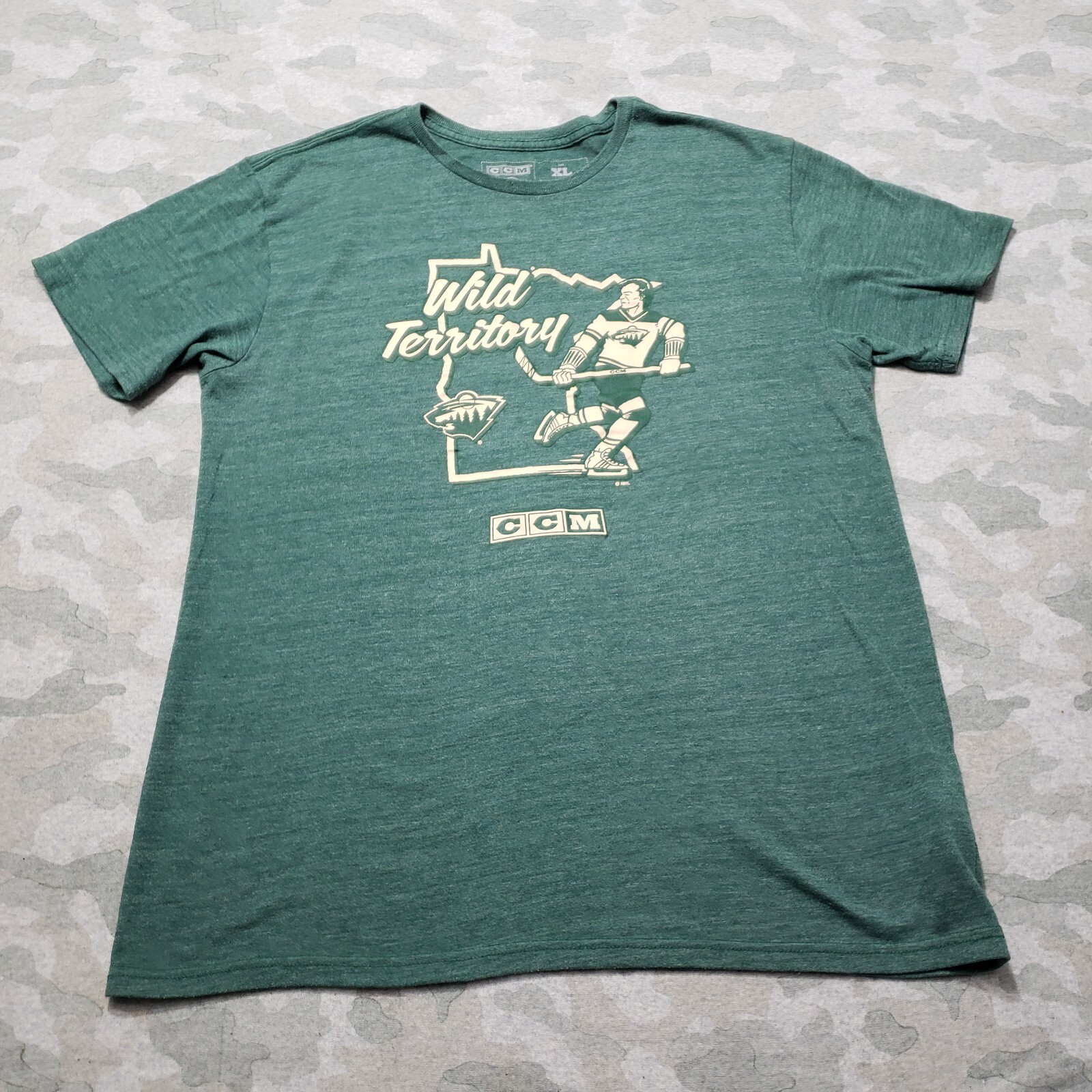 CCM Shirt Mens XL Green Wild Territory Athletic Equipment Short Sleeve gallery