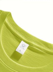 Men’s Classic Solid Plain Cotton Round Hem Scallop Essentials Tshirt S-2XL