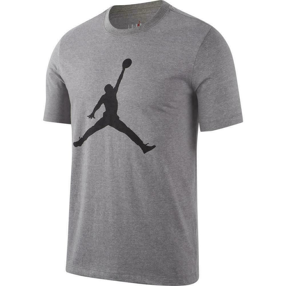 Nike Air Jordan Jumpman Logo Mens T-Shirt Grey Multi Size Casual Sportswear Top gallery