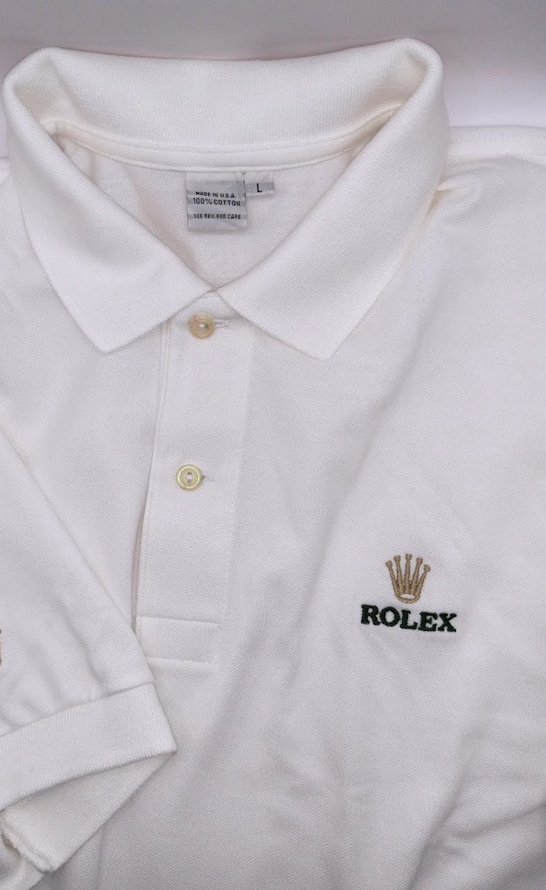 *** Rolex New Mens XXL Event Shirt Golf / Tennis Whites Mens 100% Cotton *** gallery