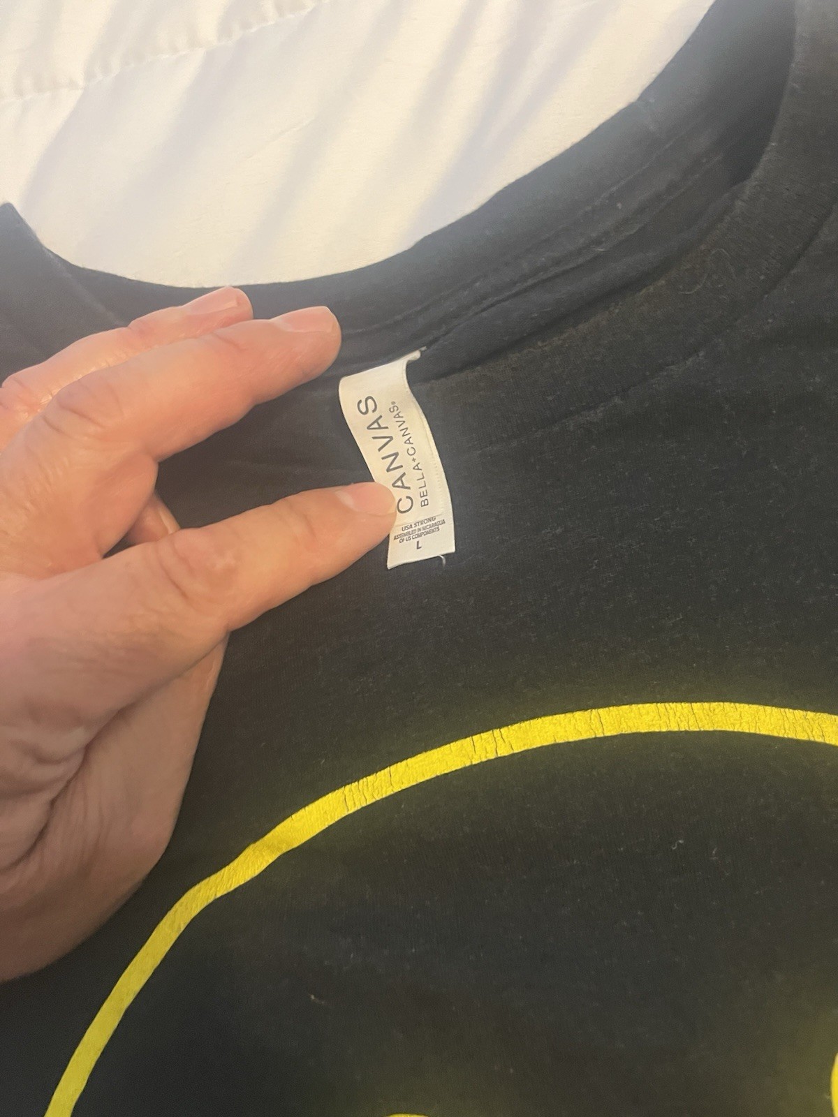 Of Montreal Yellow Circle Logo Graphic Black Tee Unisex L gallery