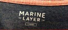Marine Layer Shirt Men L Multi Color Heather Retro Stripe Sleeve Casual Soft Tee