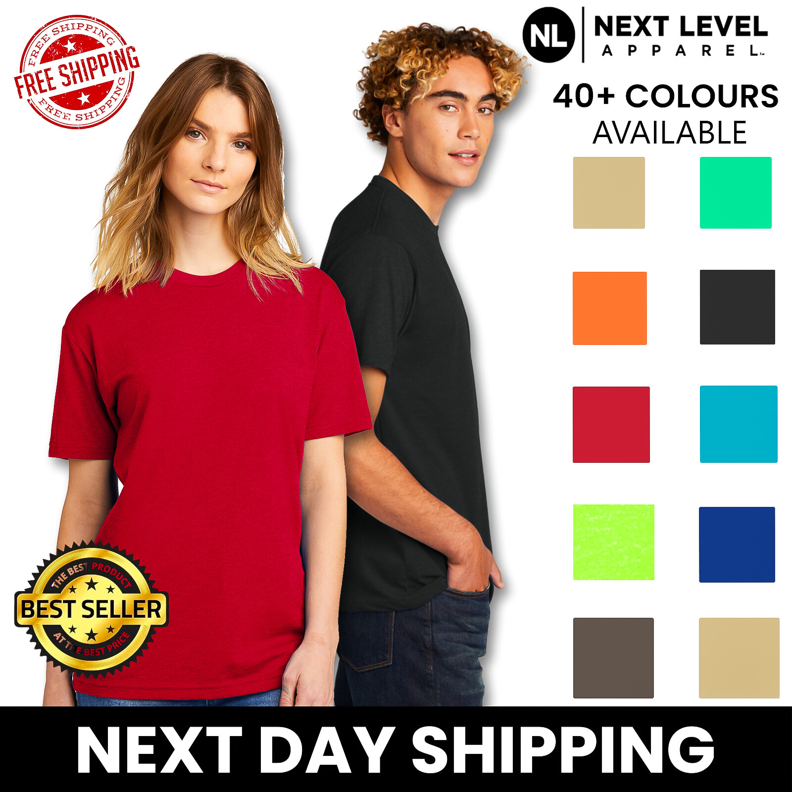 Next Level Apparel Men's Short Sleeve Crew Neck CVC N6210 Unisex T-Shirt S-3XL gallery