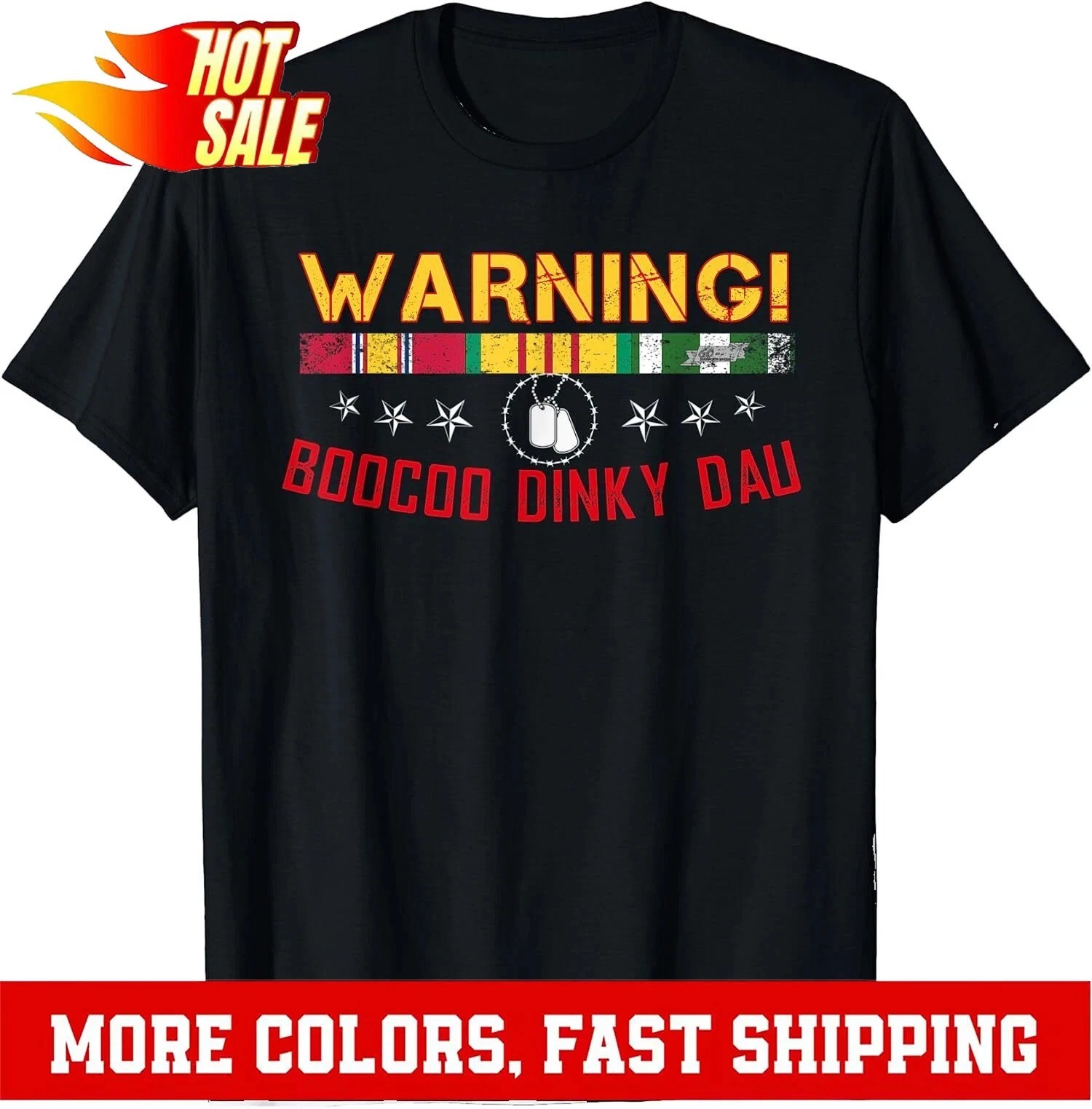 New Limited Boocoo Dinky Dau, Cool Vietnam Veteran T-Shirt