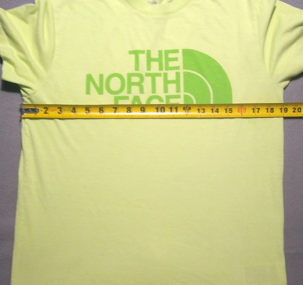 The North Face T Shirt Mens Medium Yellow Green Short Sleeve Polyester Lyocell gallery