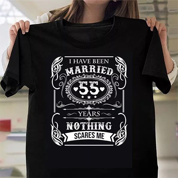 MARRIED FOR 55 YEARS 55th Wedding Anniversary Husband Wife Gift