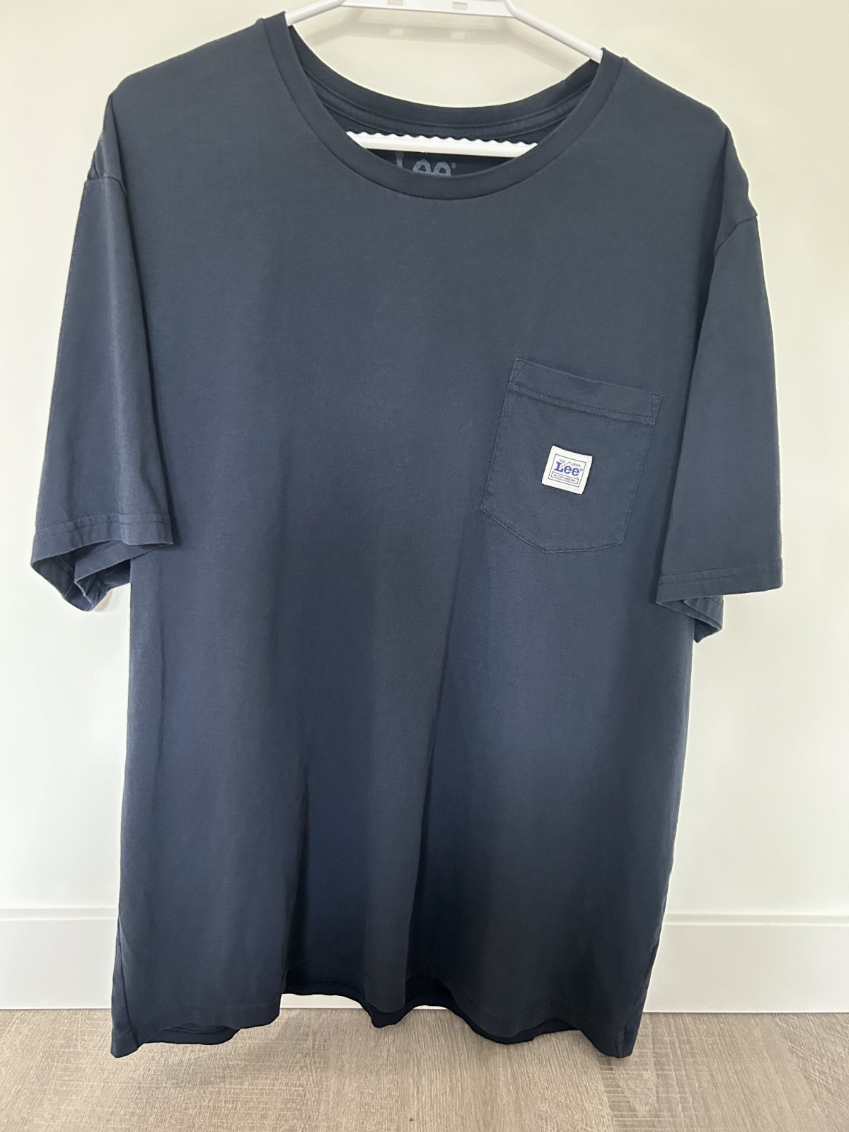 Mens LEE Workwear Pocket Navy Tee-Shirt Blue Size Large Work Shirt gallery