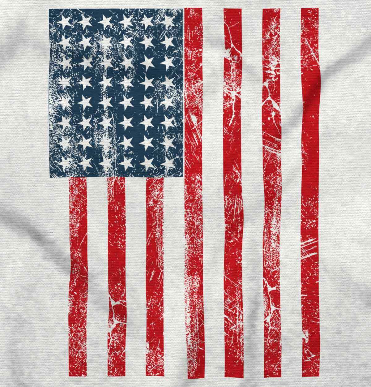 Vintage Distressed United States USA Flag Womens or Mens Crewneck T Shirt Tee gallery
