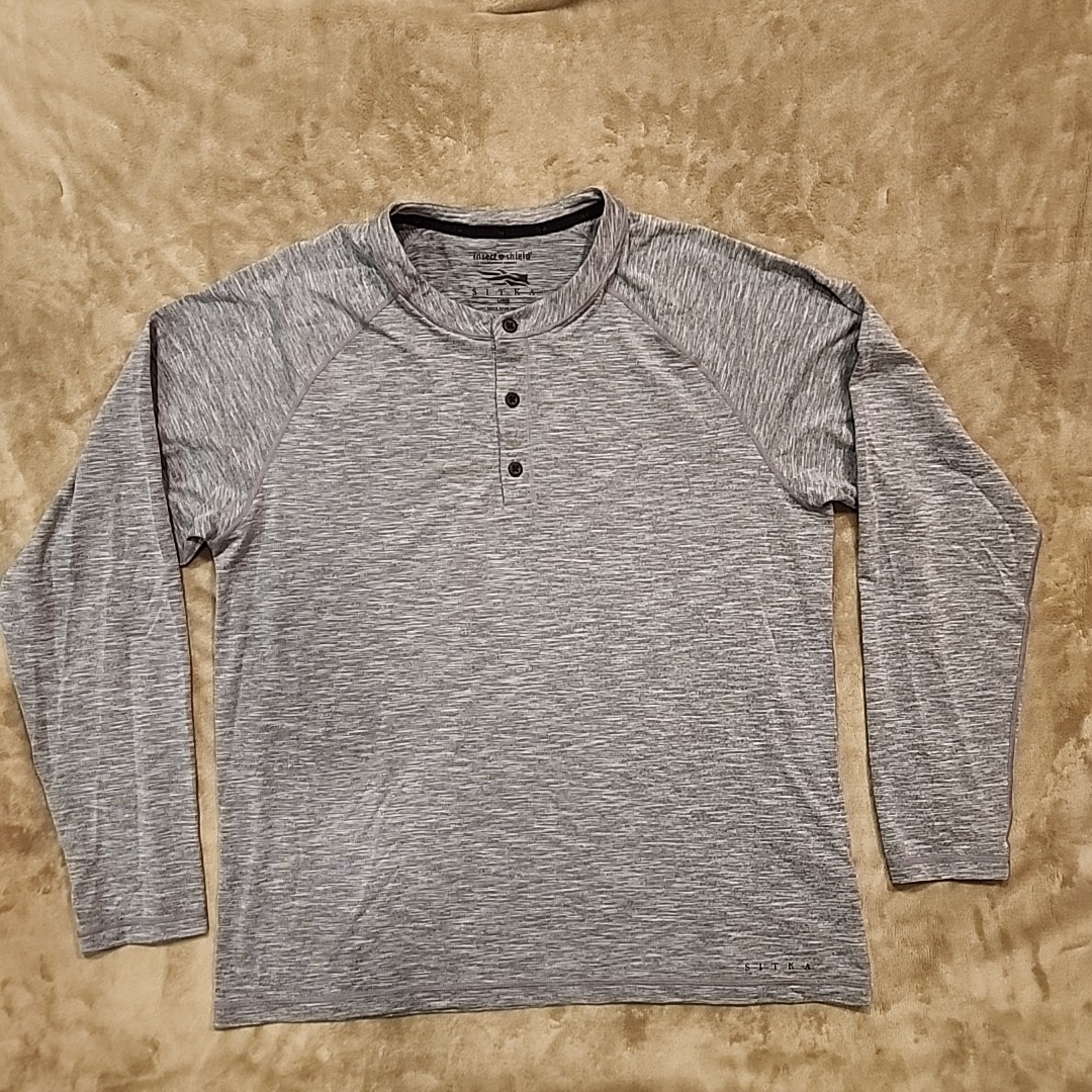 Sitka Gear Hanger Henley Mens Large Gray Insect Shield Utility Outdoors gallery