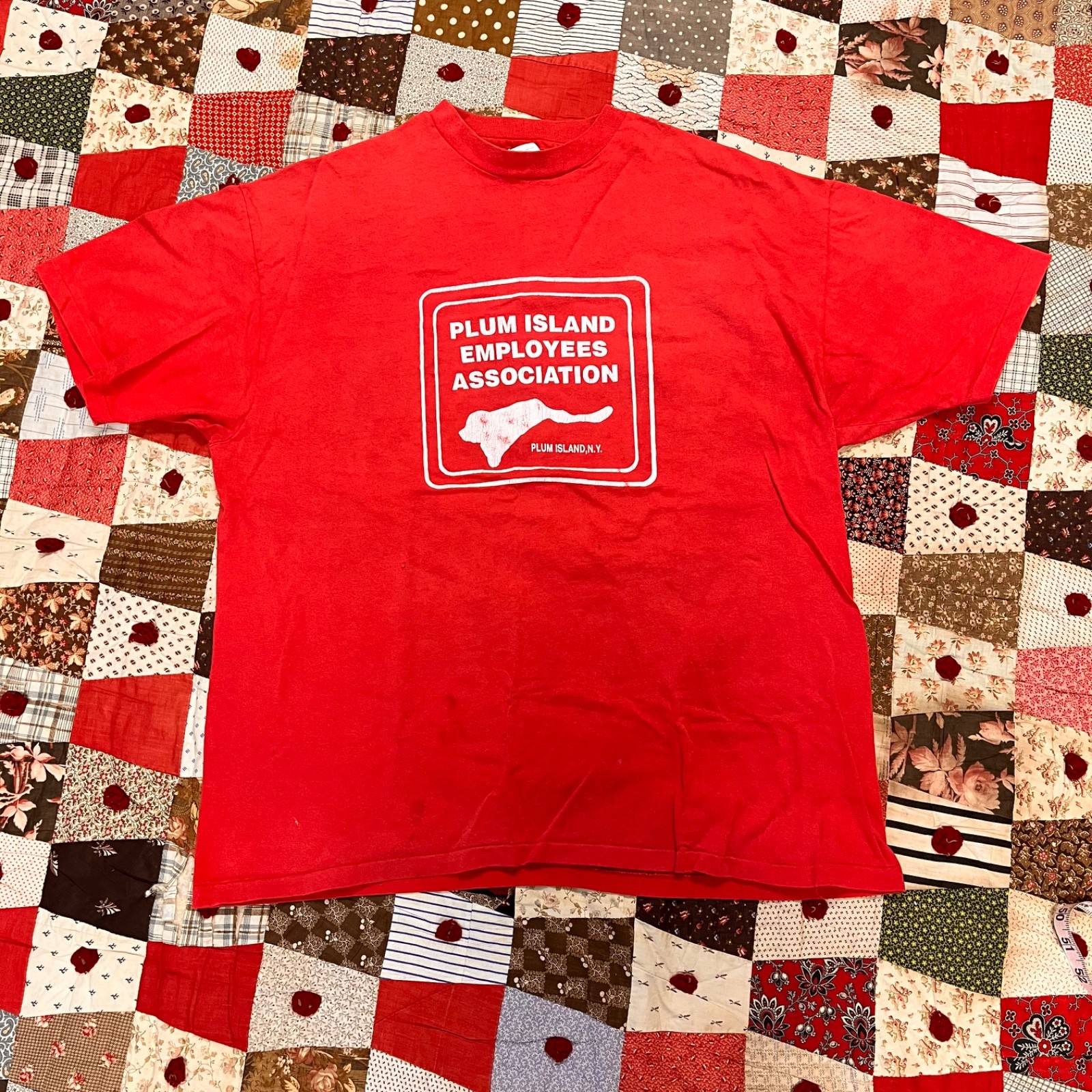 Vintage Plum Island Employees Association T Shirt 1980's Hanes USA XL gallery