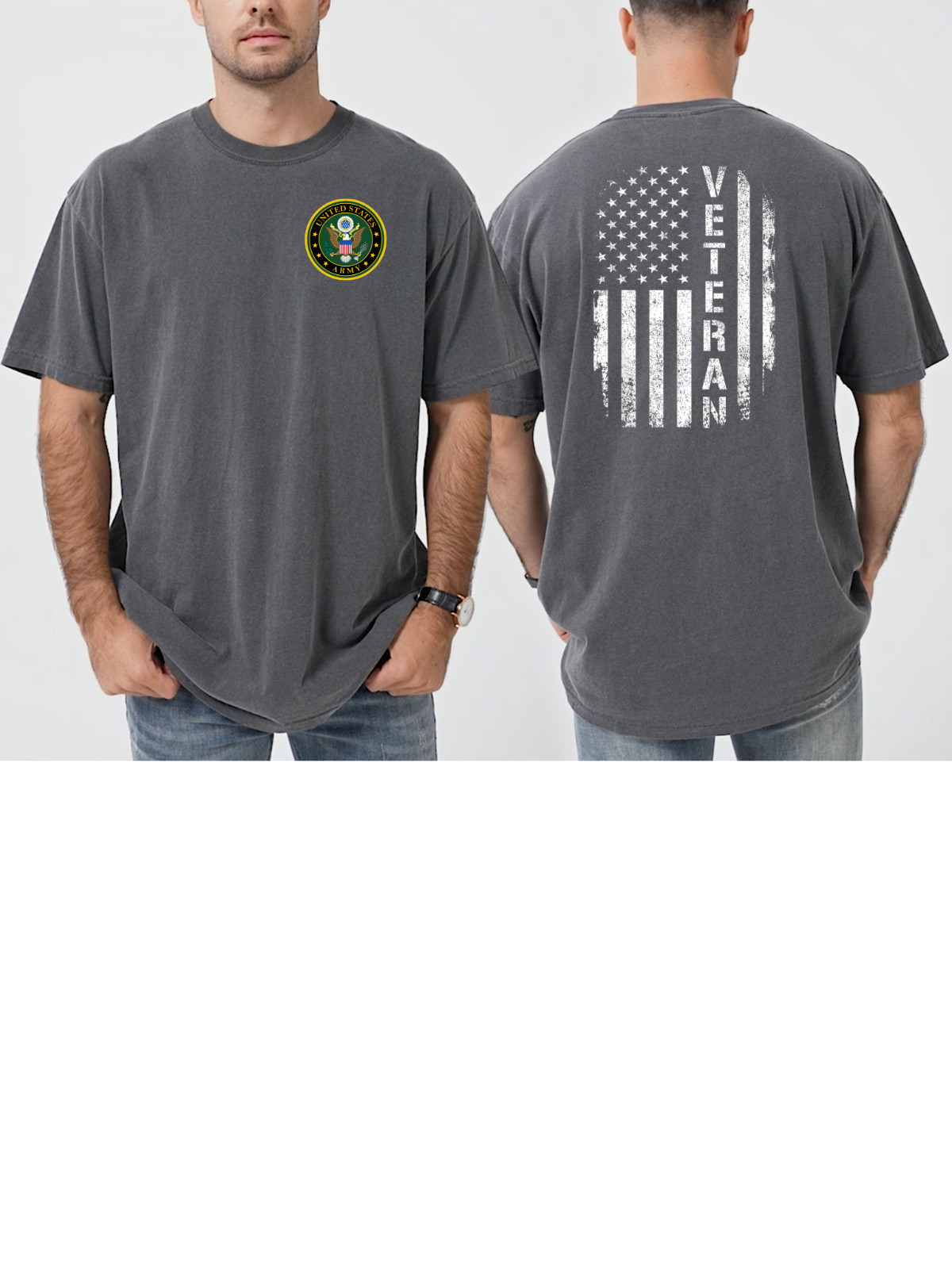 American pride, Veteran on American Flag, Comfort Color T-Shirt gallery