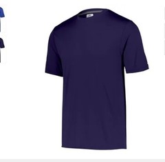 Russell Athletics Essential 60/40 Performance Short Sleeve Shirt Purple Medium