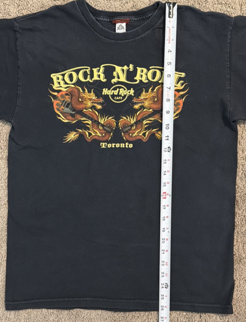 Hard Rock Cafe Toronto Rock N Roll Dragon Guitar T Shirt Black Mens Size Medium gallery