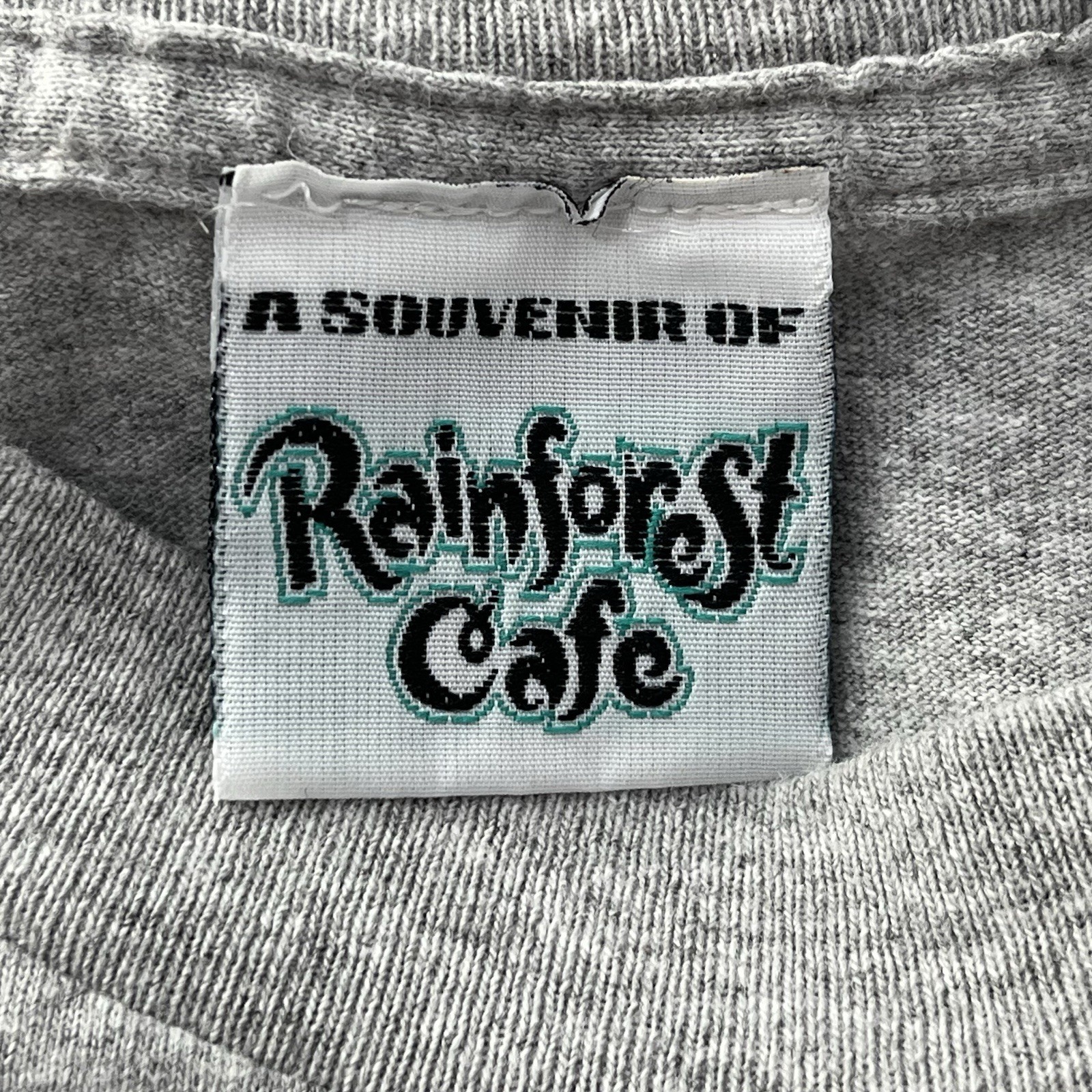 Vintage Rainforest Cafe Cancun T Shirt Mens Size Medium Gray Souvenir gallery