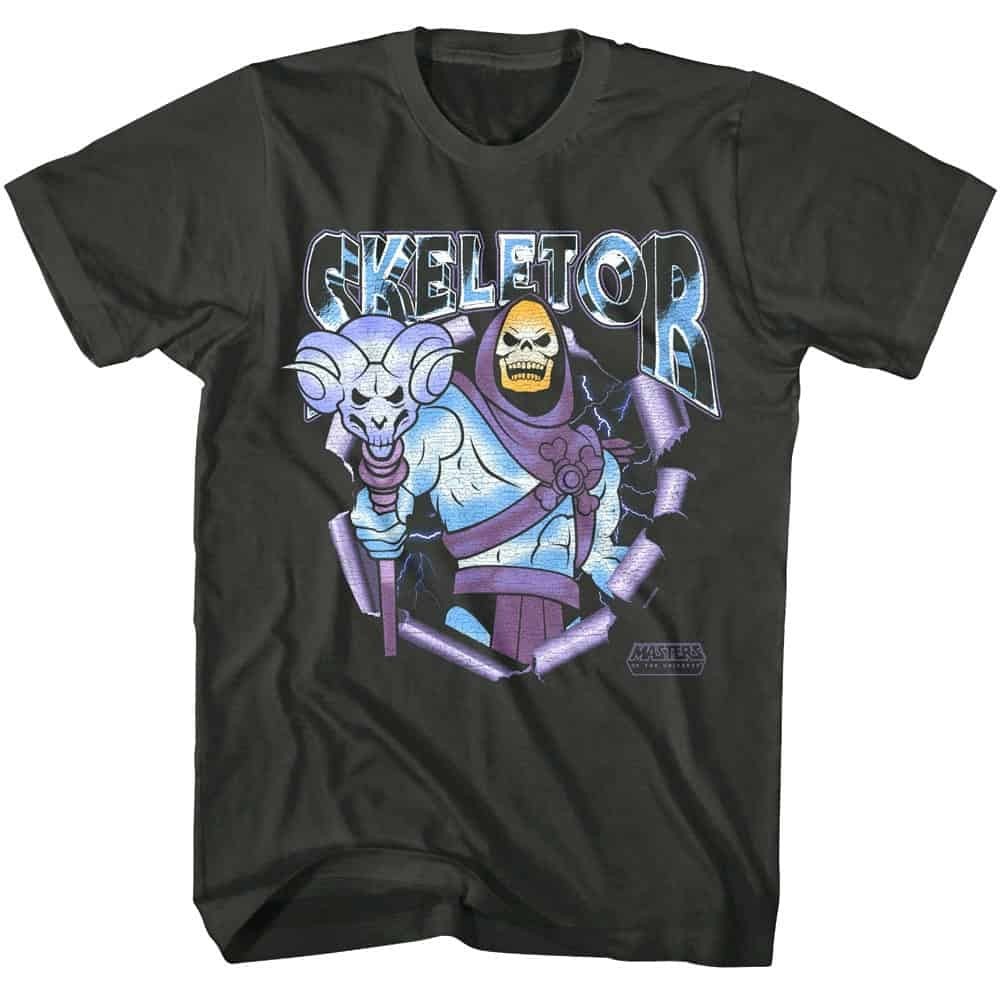 Skeletor Bursting Through Men's T Shirt gallery