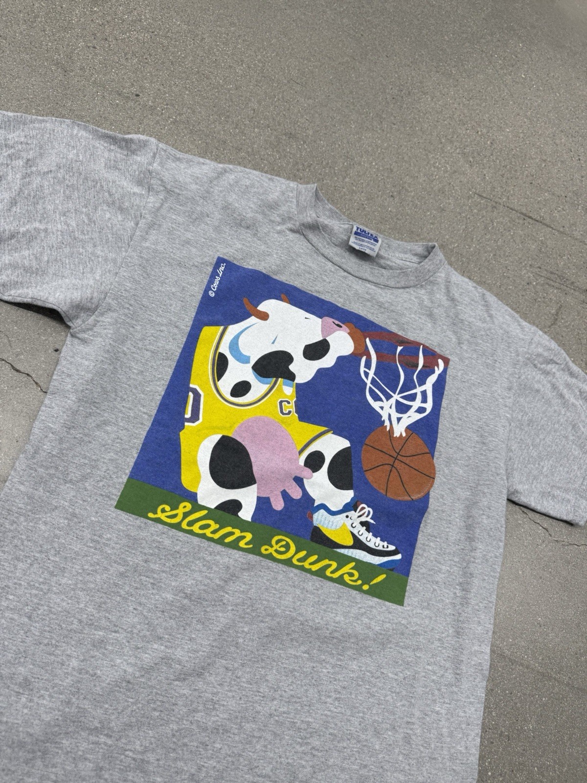 Vintage 90’s Cows Banff Canadian Shop Souvenir Graphic T-shirt L Men’s Gray gallery
