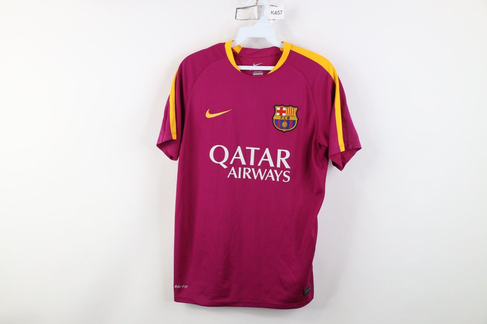 Nike FC Mens Medium Distressed FC Barcelona Soccer Jersey Shirt Training Purple gallery