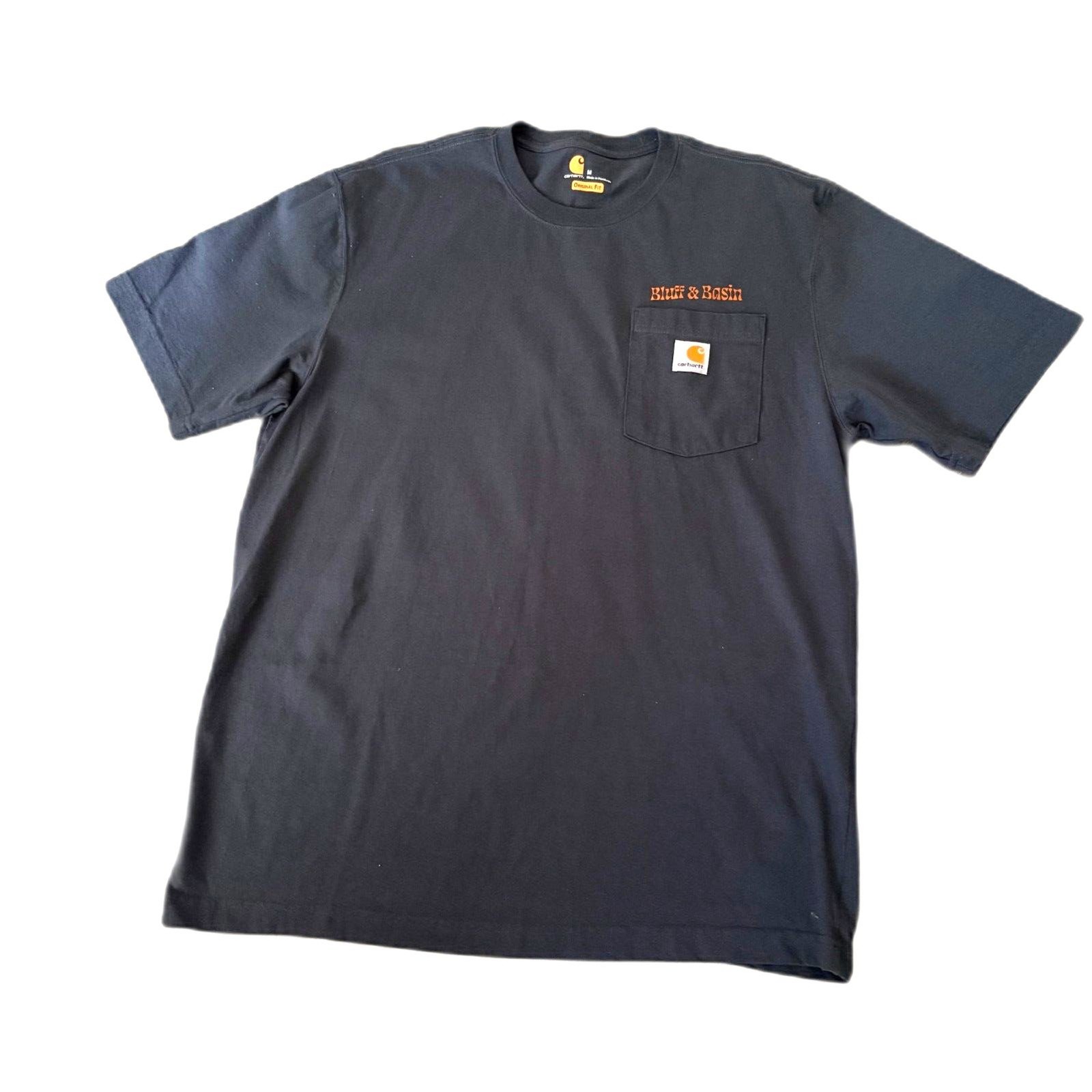 Carhartt K87 Graphic Pocket T-Shirt Bluff & Basin Blue Gray Outdoors Size Medium gallery